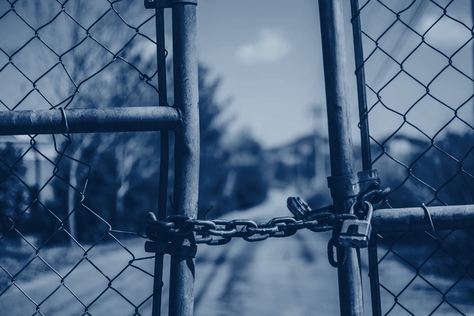 Secured fenced storage lot